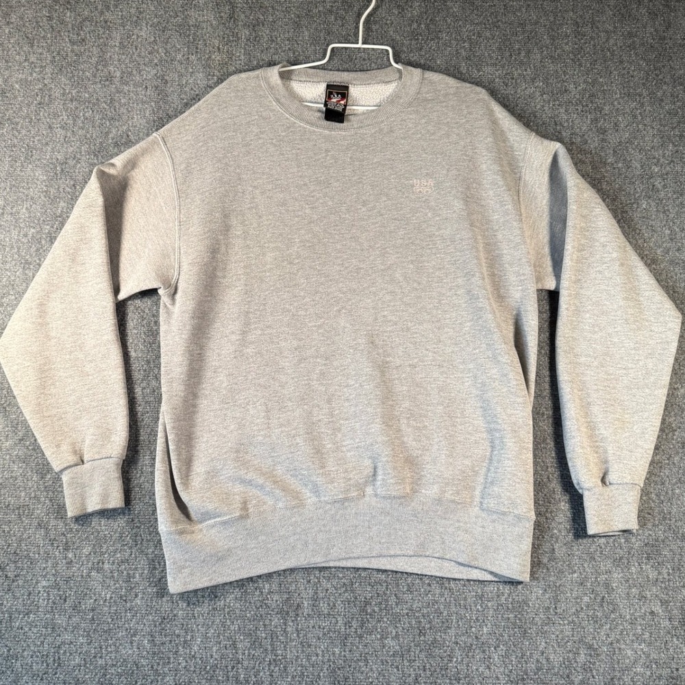 Vintage USA Olympics‎ JCPenney Crewneck Sweatshirt Gray Embroidered Logo